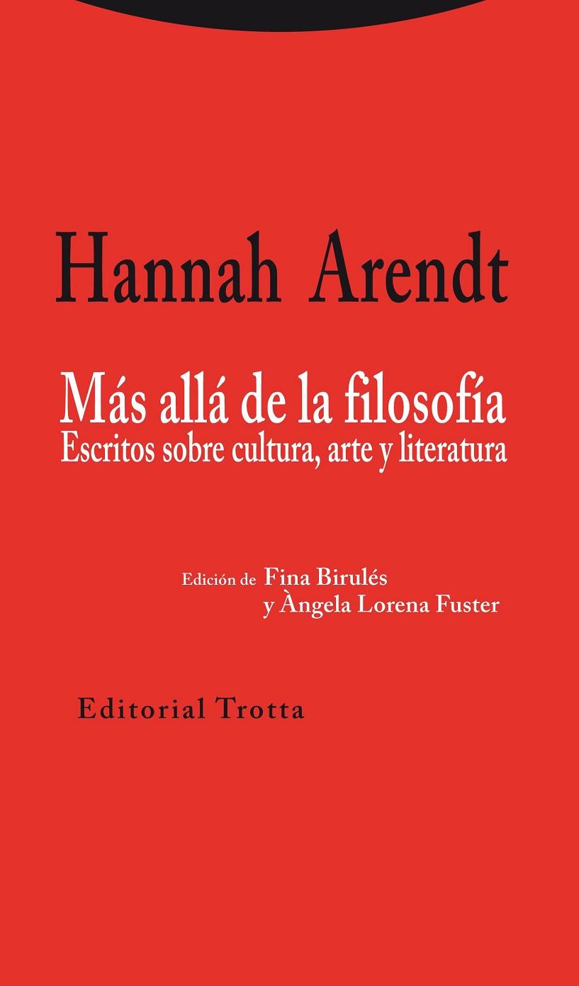 MAS ALLA DE LA FILOSOFIA | 9788498795318 | ARENDT, HANNAH