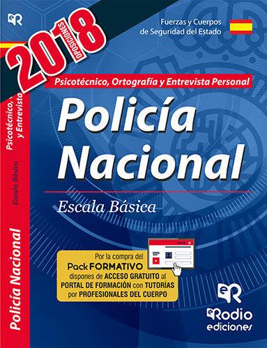 CUERPO NACIONAL DE POLICIA. ESCALA BASICA. PSICOTECNICO, ORTOGRAFIA Y ENTREVISTA PERSONAL | 9788417287399 | VARIOS AUTORES