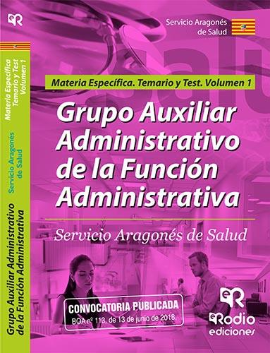 GRUPO AUXILIAR ADMINISTRATIVO DE LA FUNCIÓN ADMINISTRATIVA DEL SALUD. MATERIA ESPECÍFICA. TEMARIO Y TEST. VOLUMEN 1. | 9788417439668 | VARIOS AUTORES