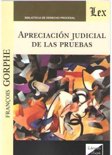 APRECIACION JUDICIAL DE LAS PRUEBAS | 9789563920963 | GORPHE, FRANCOIS