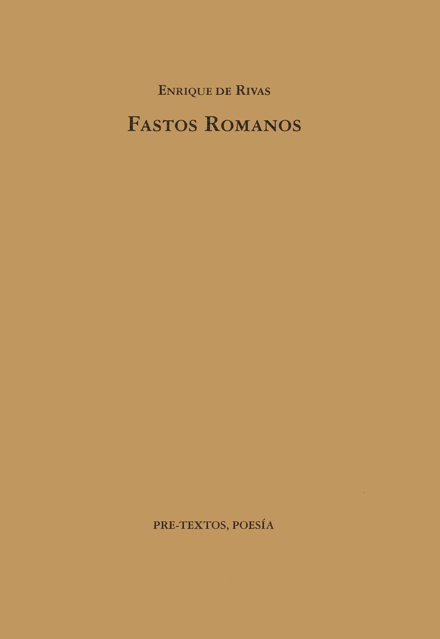 FASTOS ROMANOS | 9788481910148 | DE RIVAS, ENRIQUE