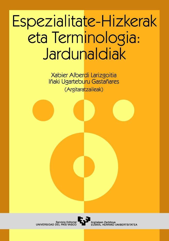 ESPEZIALITATE HIZKERAK ETA TERMINOLOGIA: JARDUNALDIAK | 9788483735534