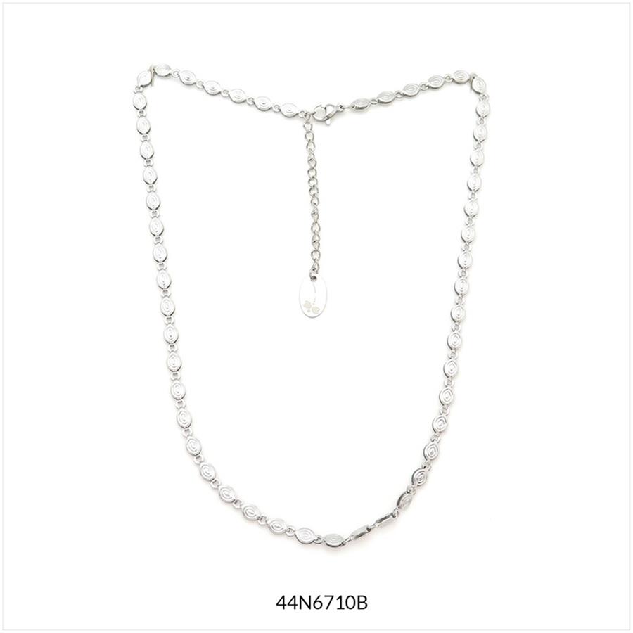 COLLAR GLAS PLATEJAT INOX CURT | 44n6710b