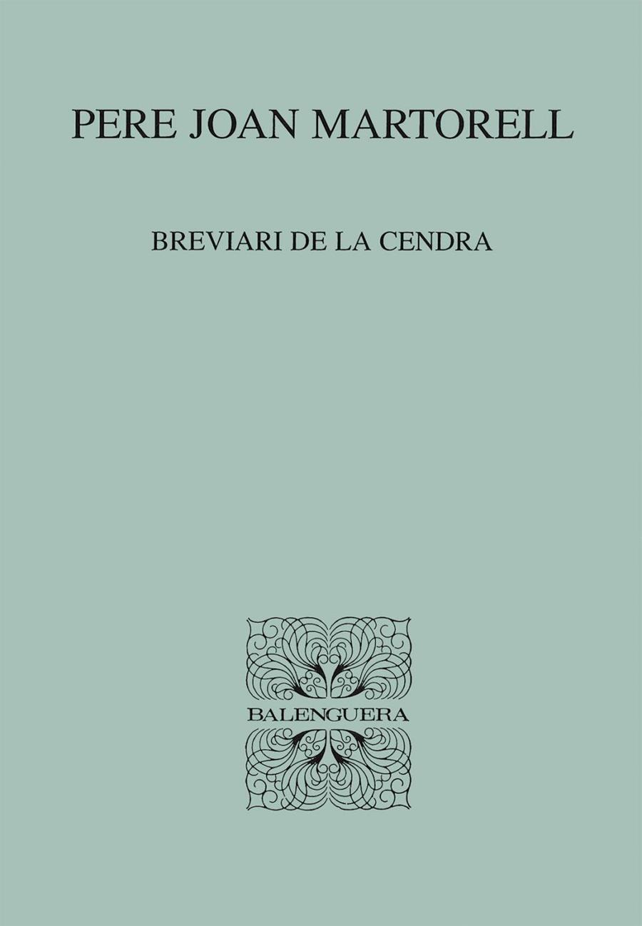 BREVIARI DE LA CENDRA | 9788427350977 | MARTORELL, PERE JOAN