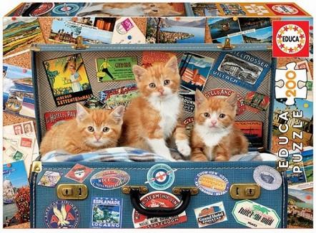 PUZLE GATITOS VIAJEROS 200 PECES | 8412668180659