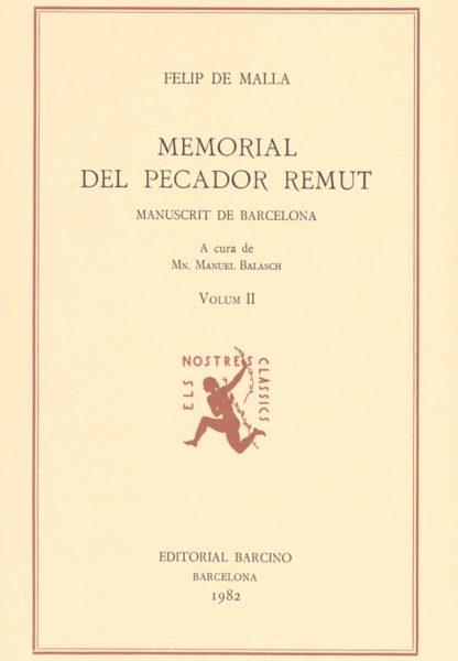 MEMORIAL DEL PECADOR REMUT II | 9788472265684 | DE MALLA, FELIP