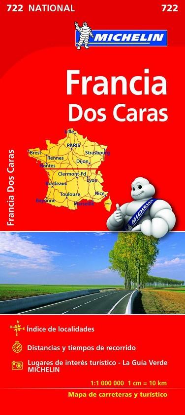 FRANCIA (DOBLE CARA) : MAPA 722 | 9782067219861 | VARIOS AUTORES