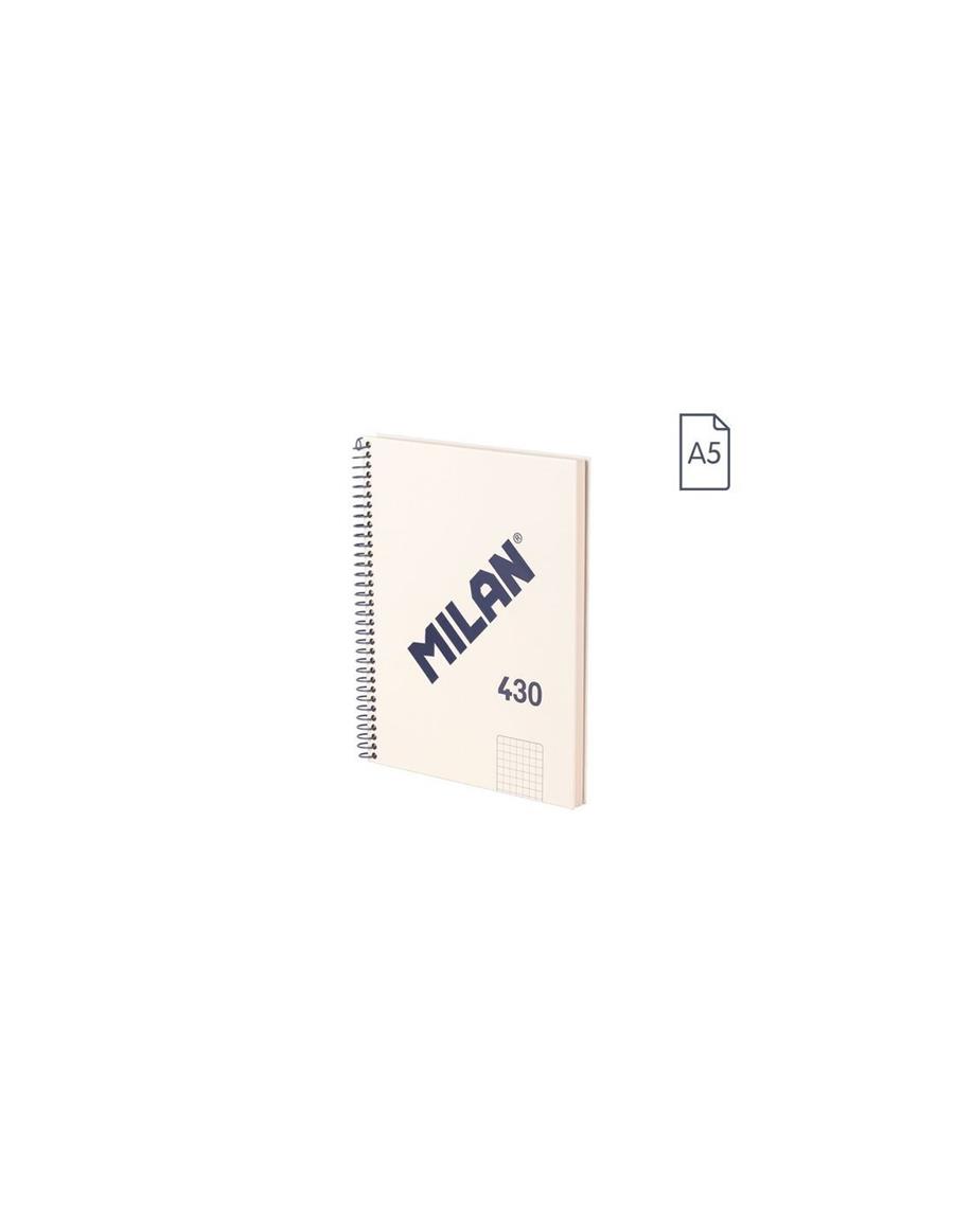LLIBRETA A5 ESPIRAL MILAN BLANCA | 8411574107507