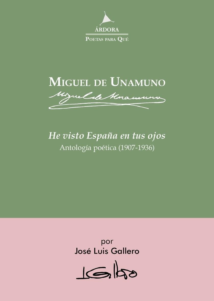 HE VISTO ESPAÑA EN TUS OJOS | 9788488020864 | DE UNAMUNO, MIGUEL