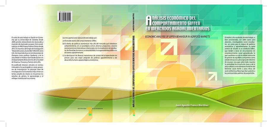 ANÁLISIS ECONÓMICO DEL COMPORTAMIENTO GIFFEN EN MERCADOS AGROALIMENTARIOS | 9788491270010 | FRANCO MARTÍNEZ, JUAN AGUSTÍN