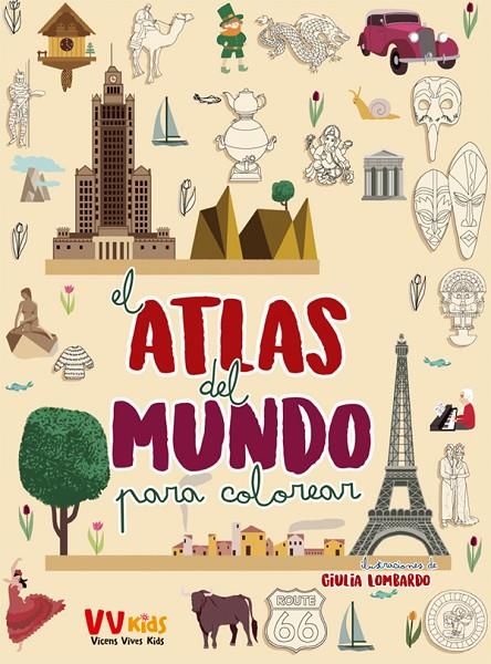 ATLAS DEL MUNDO PARA COLOREAR | 9788468243702  | LOMBARDO, GIULIA