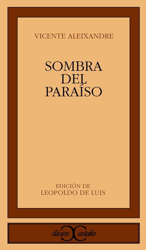 SOMBRA DEL PARAÍSO | 9788470392283 | ALEIXANDRE, VICENTE