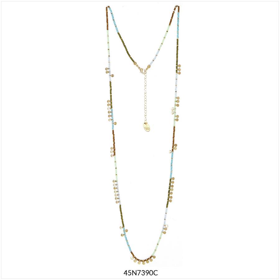 COLLAR FRESH DAURAT MARRONS I BLAUS | 45n7390c