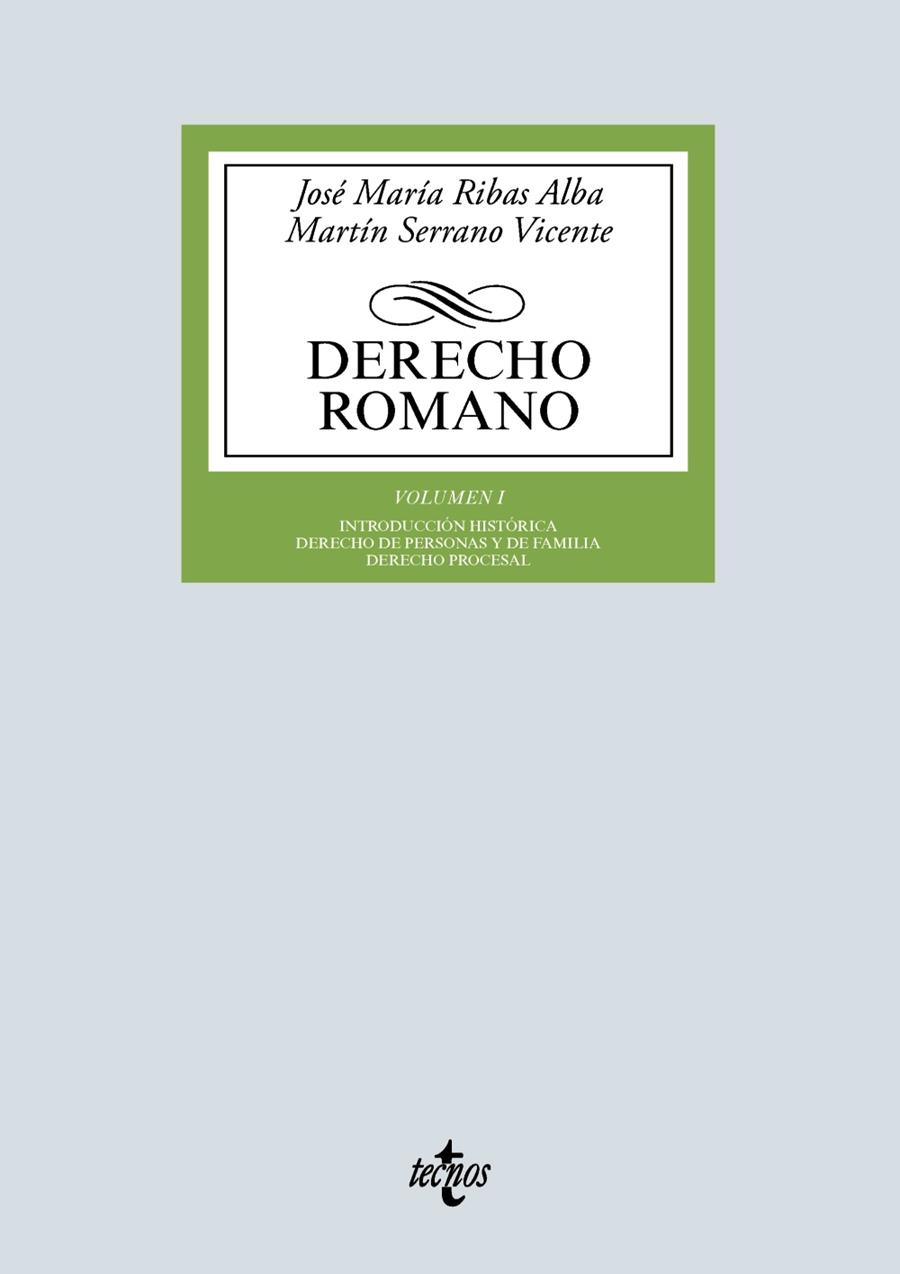 DERECHO ROMANO | 9788430974603 | RIBAS ALBA, JOSÉ MARÍA / SERRANO VICENTE, MARTÍN