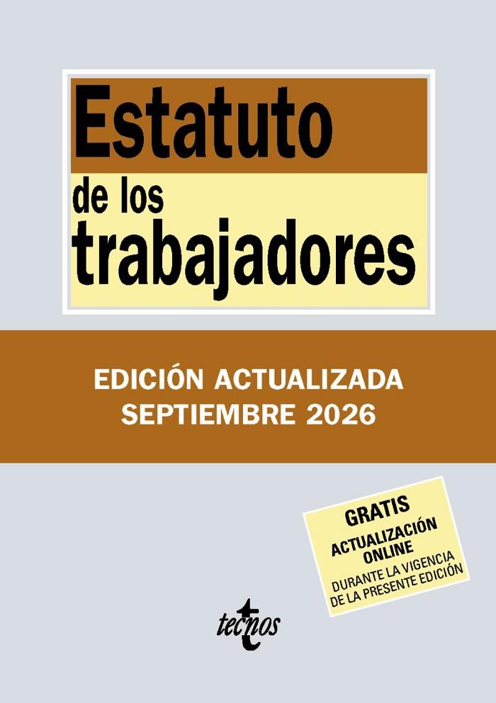 ESTATUTO DE LOS TRABAJADORES (ED. SEPTIEMBRE 2026) | 9788430994427 | EDITORIAL TECNOS