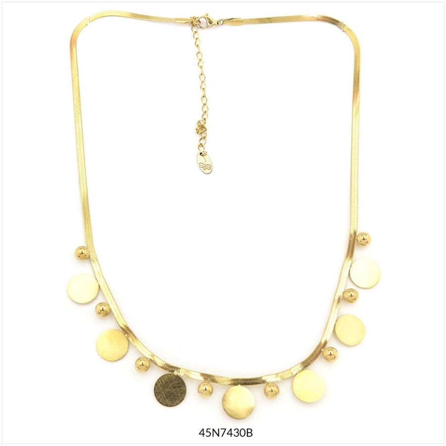 COLLAR VAIANA INOX DAURAT TOPO CURT | 45n7430b