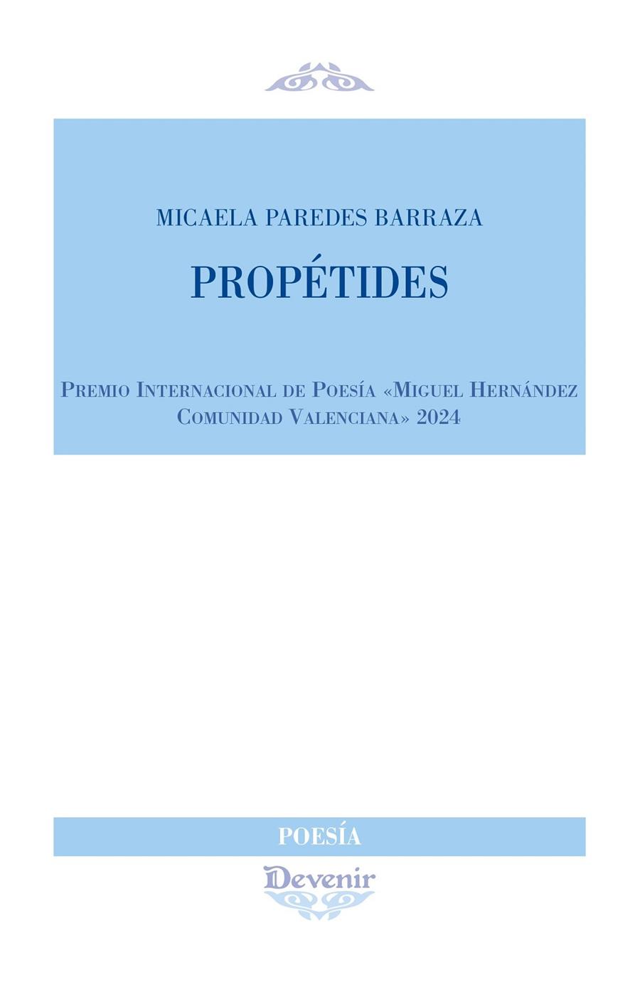 PROPÉTIDES | 9788418993411 | PAREDES BARRAZA, MICAELA