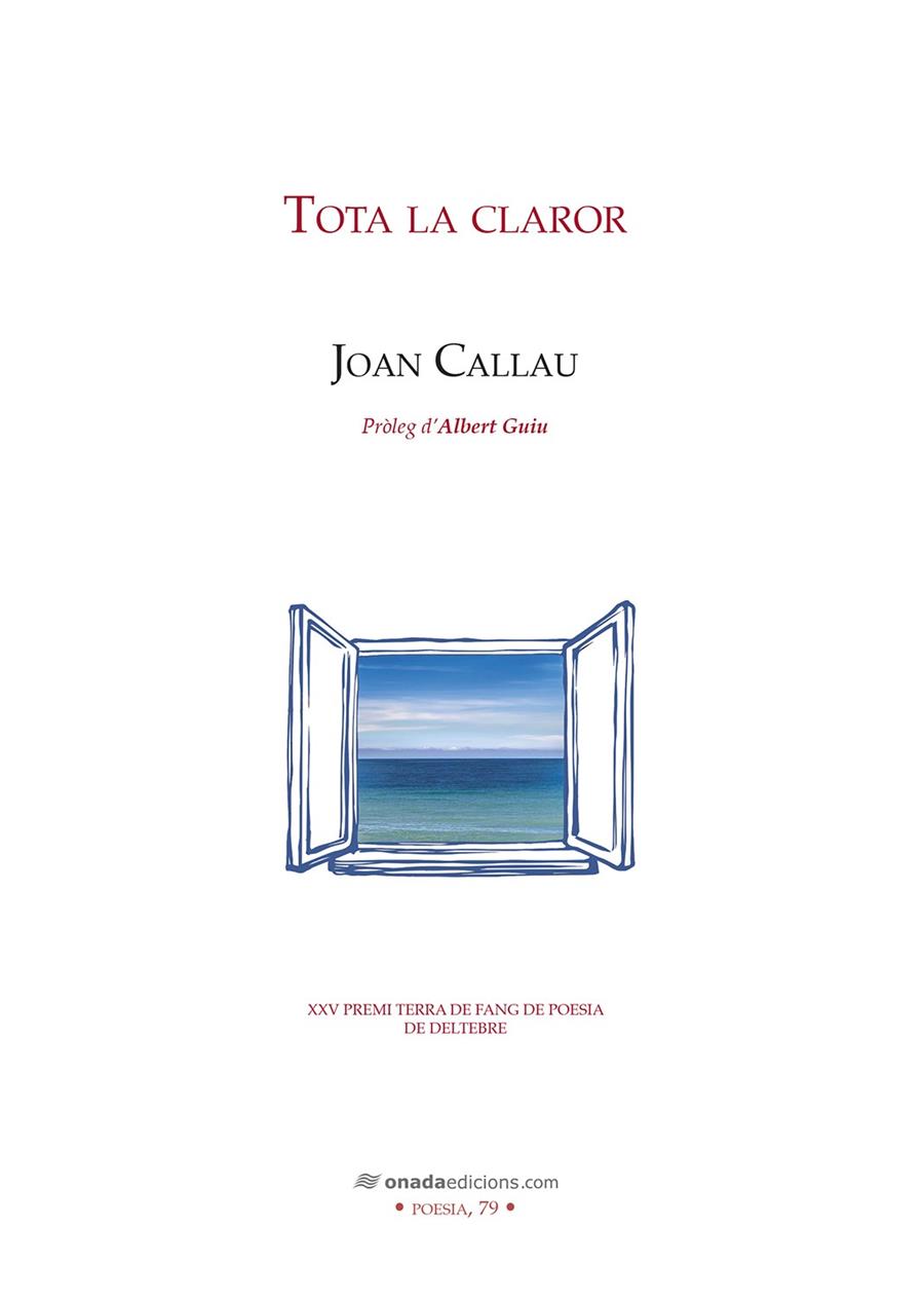 TOTA LA CLAROR | 9788419606266 | CALLAU, JOAN