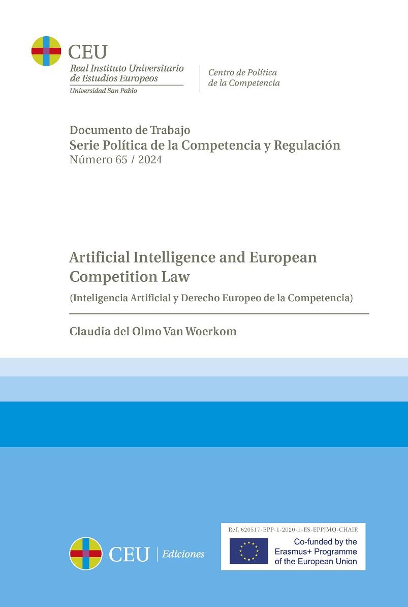 ARTIFICIAL INTELLIGENCE AND EUROPEAN COMPETITION LAW | 9788419976550 | OLMO VAN WOERKOM DEL, CLAUDIA