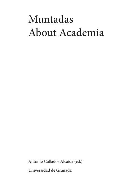 MUNTADAS ABOUT ACADEMIA | 9788433870674