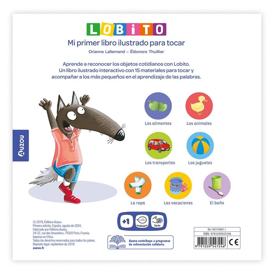 LOBITO. MI PRIMER LIBRO ILUSTRADO PARA TOCAR | 9791039547246 | LALLEMAND, ORIANNE / THUILLIER, ELEONORE