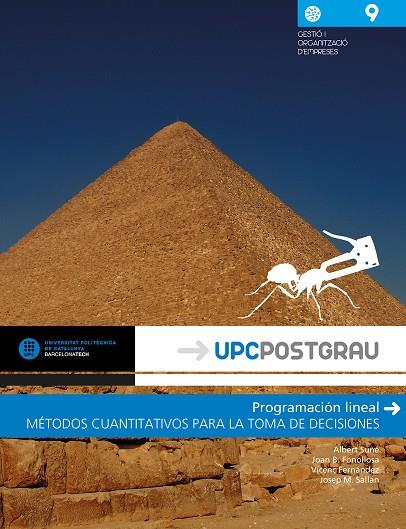 PROGRAMACIÓN LINEAL | 9788498805994 | SUÑÉ TORRENTS, ALBERT / FONOLLOSA GUARDIET, JUAN BAUTISTA / FERNÁNDEZ ALARCÓN, VICENÇ / SALLÁN LEYES