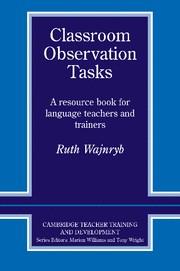 CLASSROOM OBSERVATION TASKS | 9780521407229 | WAJNRYB, RUTH