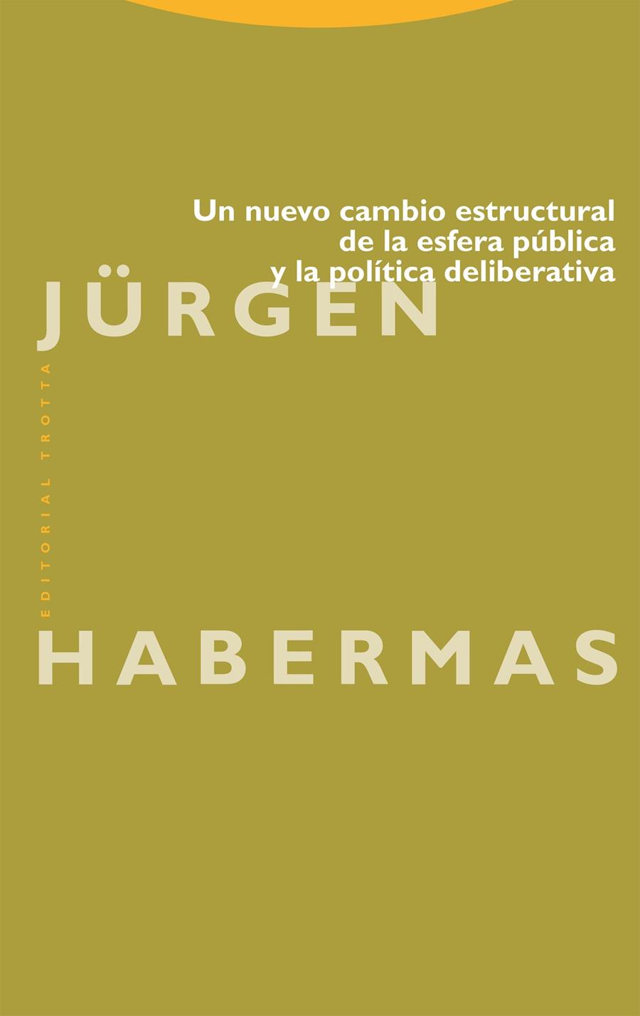NUEVO CAMBIO ESTRUCTURAL DE LA ESFERA PÚBLICA Y LA POLÍTICA DELIBERATIVA, UN | 9788413643250 | HABERMAS, JÜRGEN