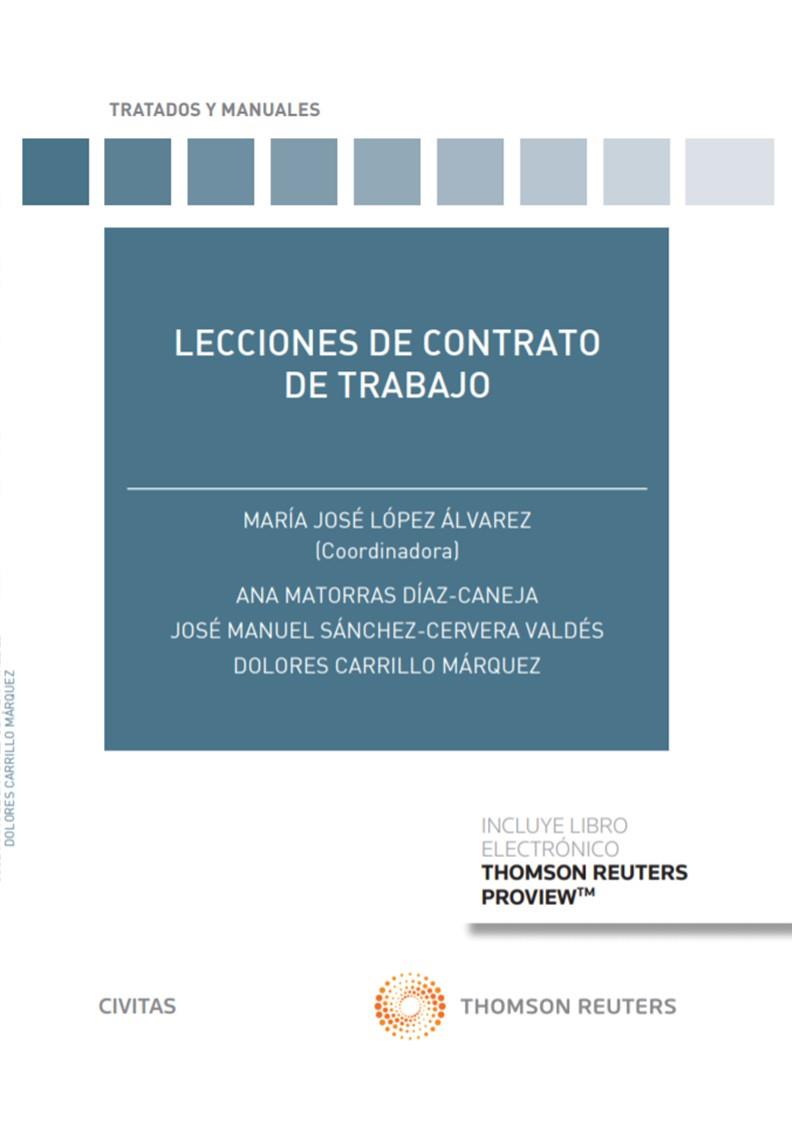 LECCIONES DE CONTRATO DE TRABAJO | 9788413089737 | CARRILLO MARQUEZ, DOLORES