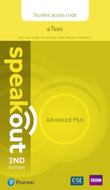SPEAKOUT ADVANCED PLUS 2ND EDITION ETEXT ACCESS CARD | 9781292212111
