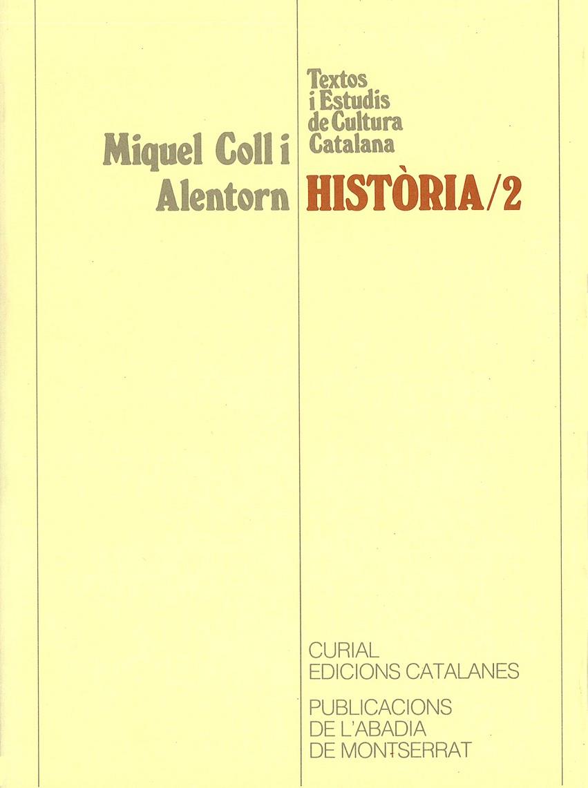 HISTÒRIA II | 9788478263615 | COLL I ALENTORN, MIQUEL