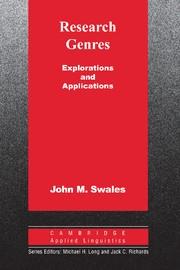 RESEARCH GENRES | 9780521533348 | SWALES, JOHN M.