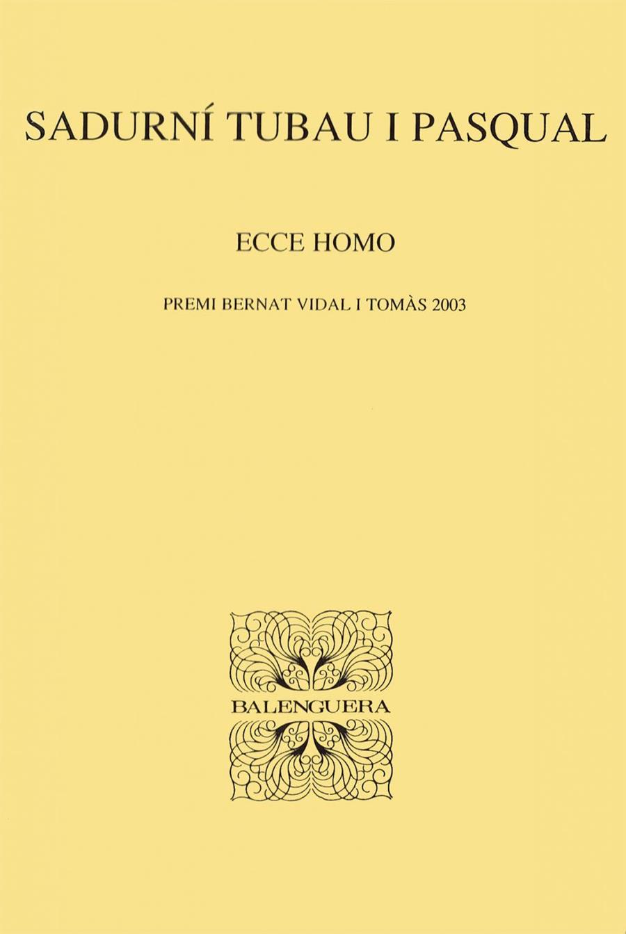 ECCE HOMO | 9788427351080 | TUBAU PASQUAL, SADURNI