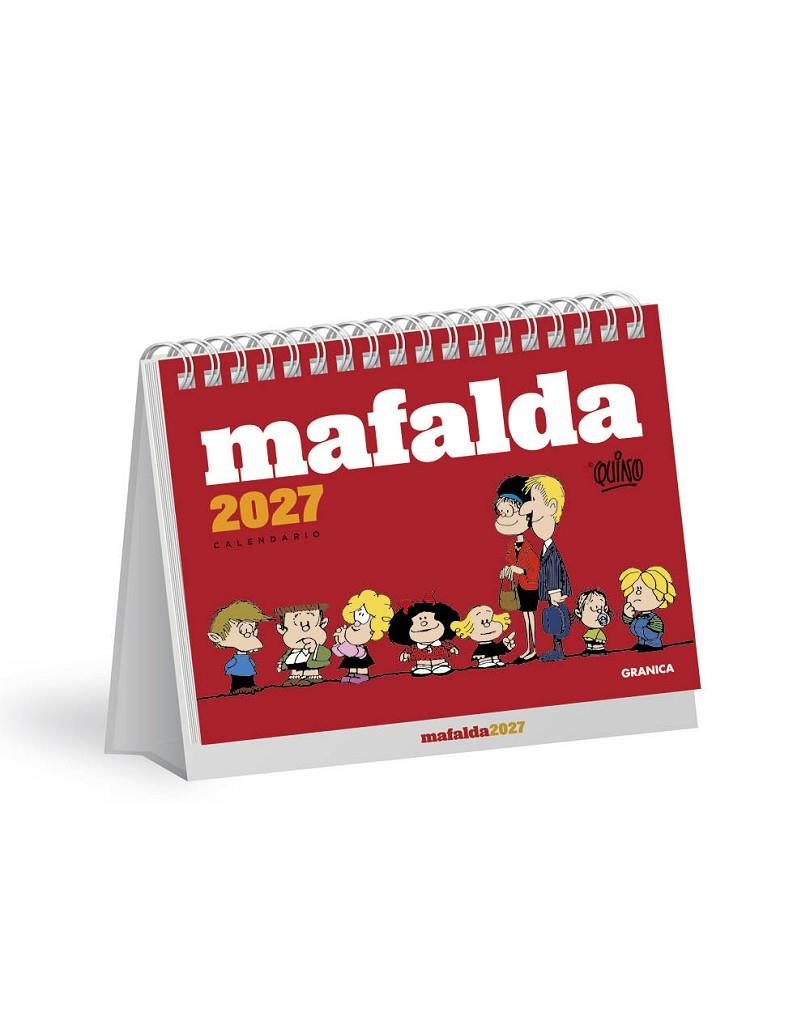 CALENDARIO 2027 MAFALDA ESCRITORIO MENSUAL ROJO | 9786316845153 | QUINO