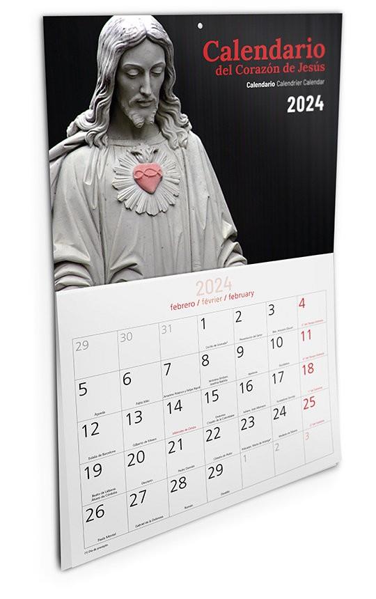 CALENDARIO 2024 SAGRADO CORAZÓN PARED CON FALDILLA | 9788427147171