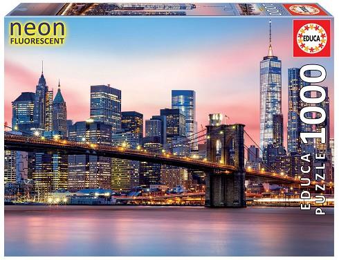 PUZZLE EDUCA 1000 P. PUENTE BROOKLYN NEON | 8412668192690