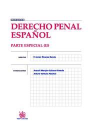 DERECHO PENAL ESPAÑOL PARTE ESPECIAL (II) | 9788490041222 | FRANCISCO JAVIER ÁLVAREZ GARCÍA/ARACELI MANJÓN-CABEZA OLMEDA/A. VENTURA PÜSCHEL
