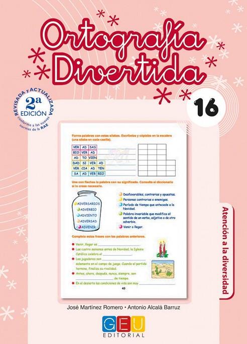 ORTOGRAFÍA DIVERTIDA 16 | 9788499155494 | MARTÍNEZ ROMERO, JOSÉ
