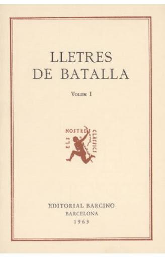 LLETRES DE BATALLA 01 | 9788472261884 | DIVERSOS AUTORS