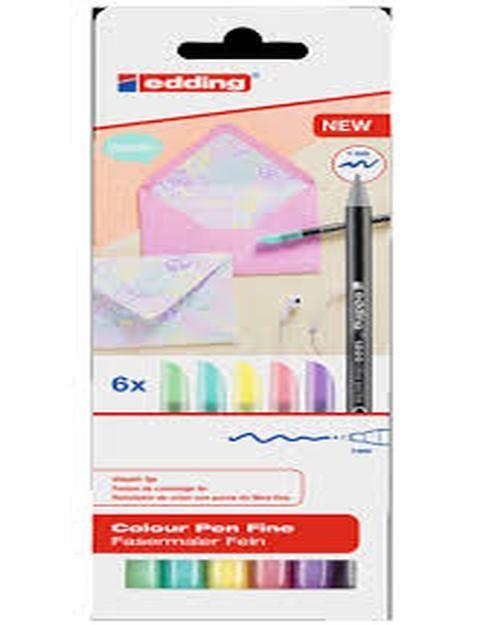 CAIXA 6 RETOLADORS EDDING 1200 PASTEL | 4057305020147