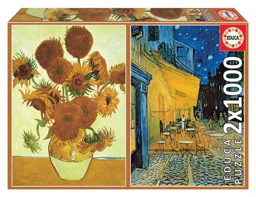 PUZZLE EDUCA 2X1000 PZS LOS GIRASOLES + TERRAZA DE CAFE | 8412668184916