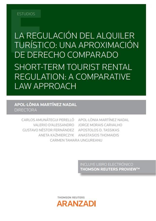 REGULACIÓN DEL ALQUILER TURISTICO. UNA APROXIMACIÓN DE DERECHO COMPARADO | 9788411244350 | MARTINEZ NADAL, APOL·LONIA