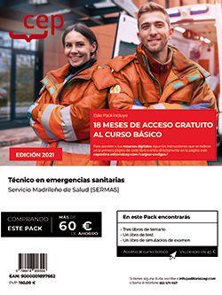 PACK DE LIBROS + CURSO BÁSICO. TÉCNICO EN EMERGENCIAS SANITARIAS SERMAS. SERVICIO MADRILEÑO DE SALUD | 9788418906558