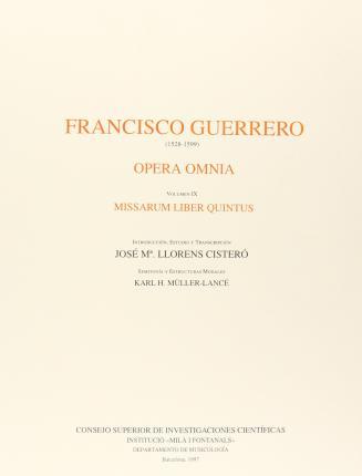 OPERA OMNIA. TOMO IX. MISARUM LIBER QUINTUS | 9788400076696 | GUERRERO, FRANCISCO