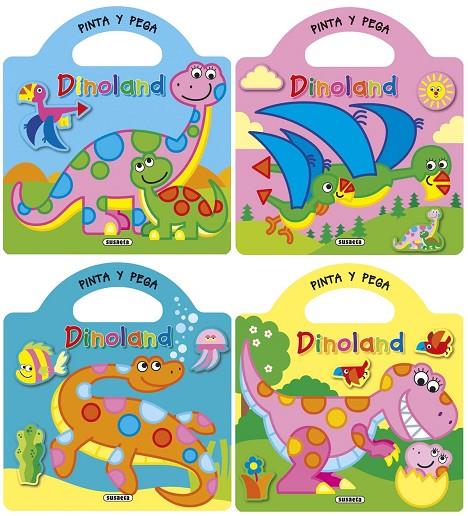 PINTA Y PEGA DINOLAND (4 TÍTULOS) | 9788467746259 | BUSQUETS, JORDI