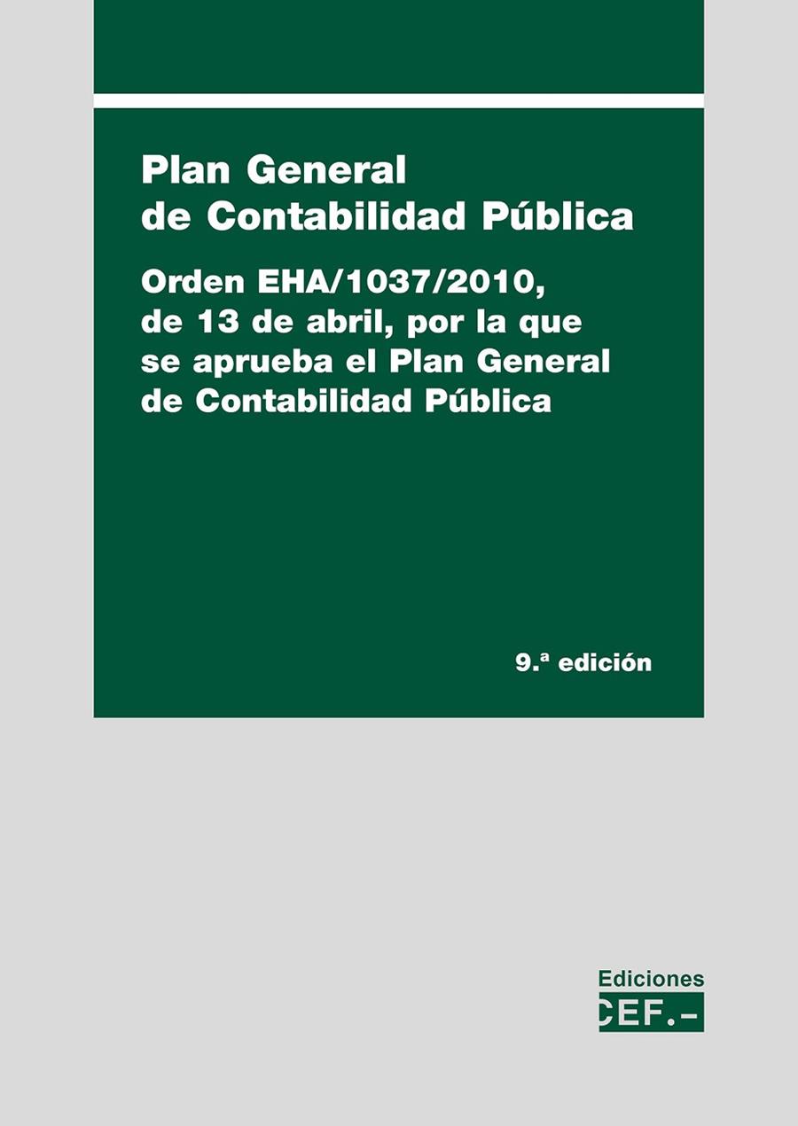 PLAN GENERAL DE CONTABILIDAD PÚBLICA | 9788445443965 | GABINETE TÉCNICO DEL CEF, GABINETE TÉCNICO DEL CEF