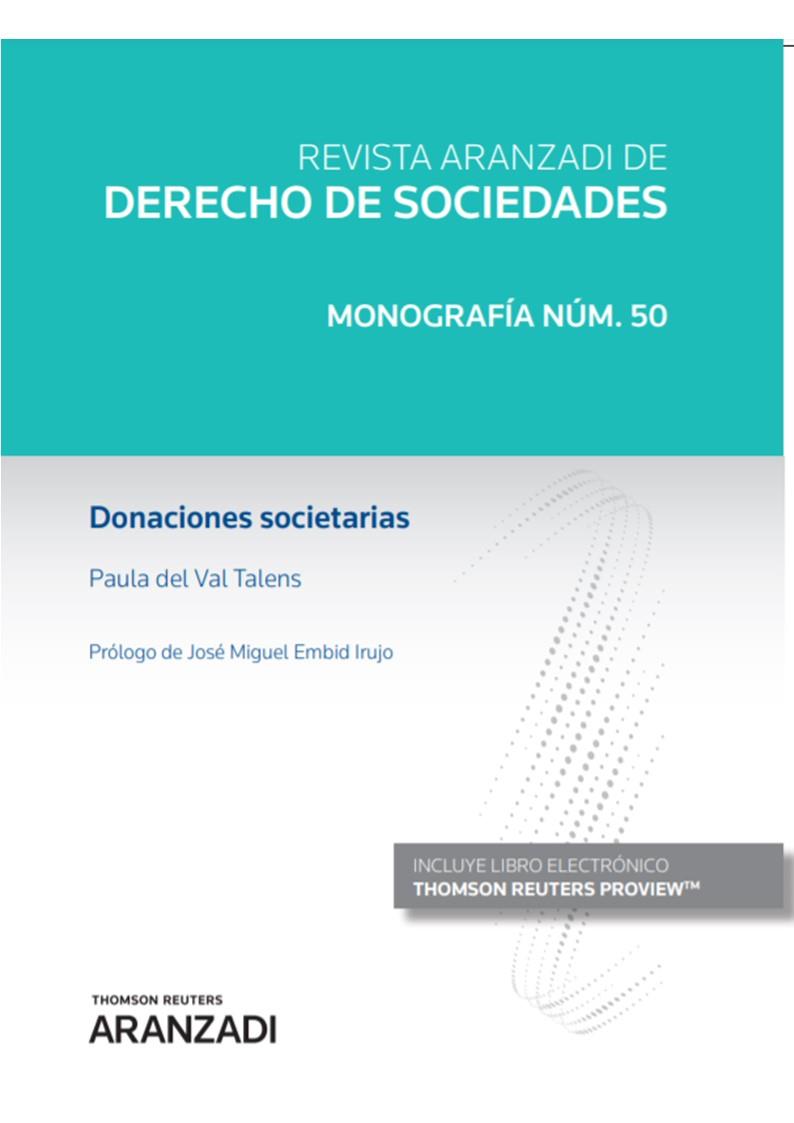 DONACIONES SOCIETARIAS | 9788413904009 | TALENS, PAULA DEL