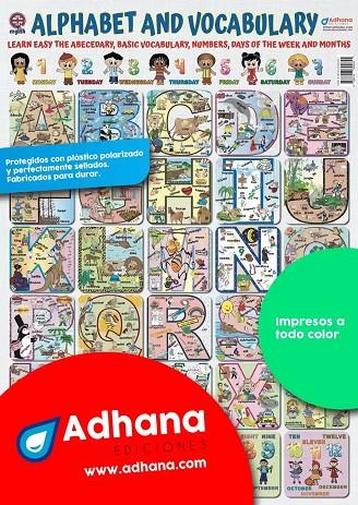 PÒSTER ADHANA ALPHABET AND VOCABULARY | 9788418300844 | VARIOS AUTORES