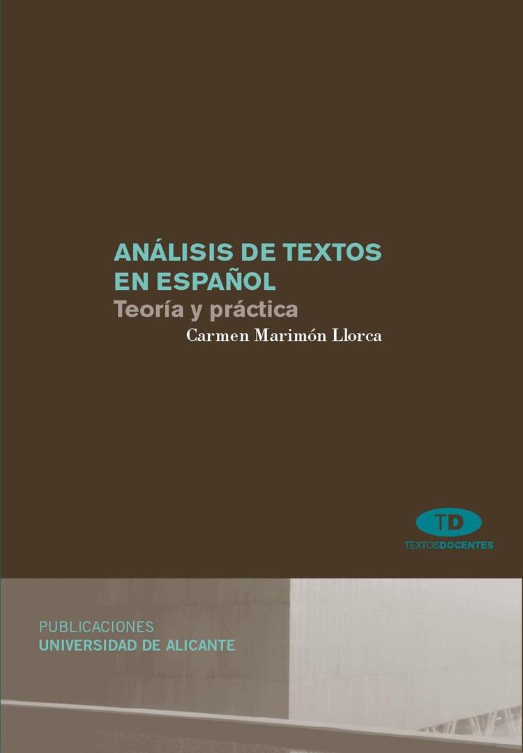 ANÁLISIS DE TEXTOS EN ESPAÑOL | 9788479089948 | MARIMÓN LLORCA, CARMEN