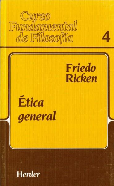 ÉTICA GENERAL | 9788425415623 | RICKEN, FRIEDO
